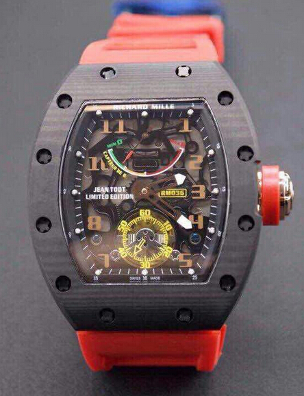 Replica Richard Mille RM 036 carbon RED Men Watch